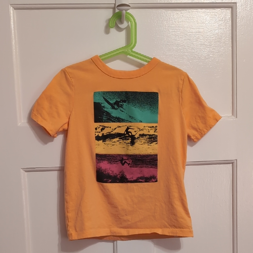 GAP Kids Orange Tee with Surf Graphic